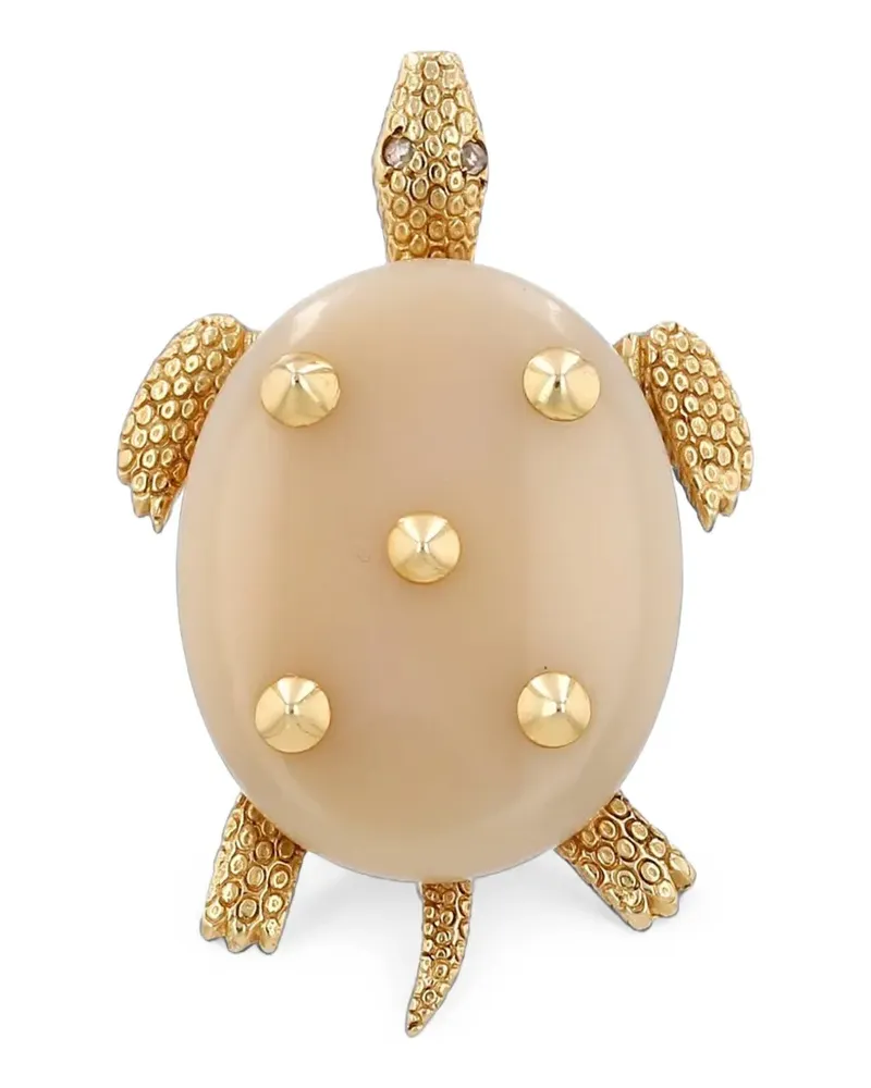 Cartier chalcedony and diamond tortoise brooch - Gold Gold