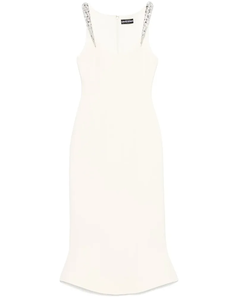 David Koma Kristallverziertes Abendkleid - Nude Nude
