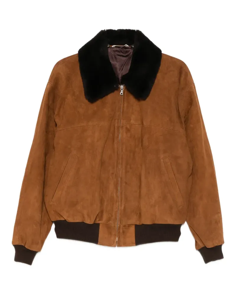 AURALEE suede zip-up jacket - Braun Braun