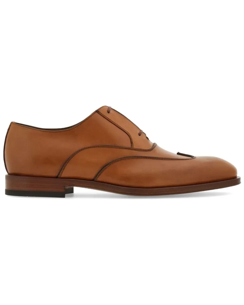 Ferragamo Oxford-Schuhe mit Flügelspitze Braun