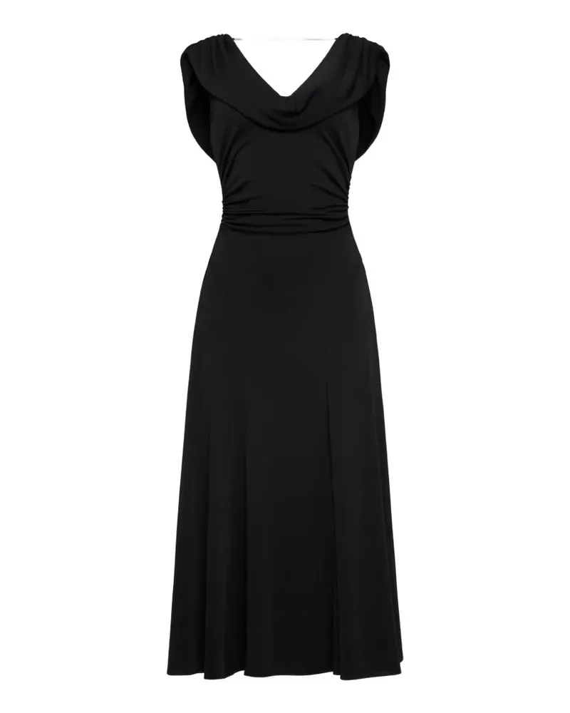 Cinq à Sept Carino draped-neck dress - Schwarz Schwarz