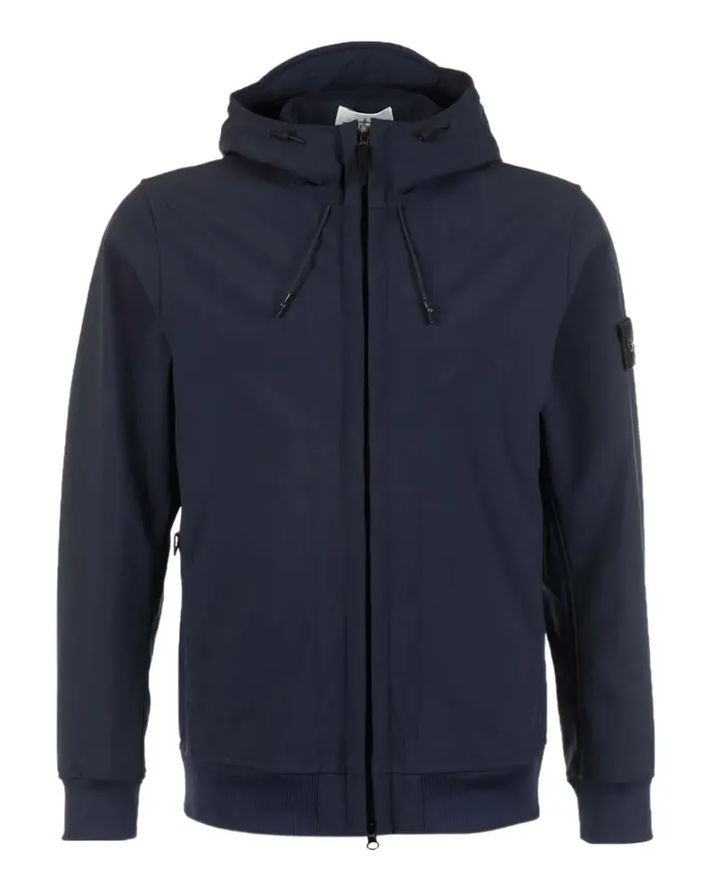 Stone Island Q100004 hooded jacket with wind- and water-resistant membrane - Blau Blau
