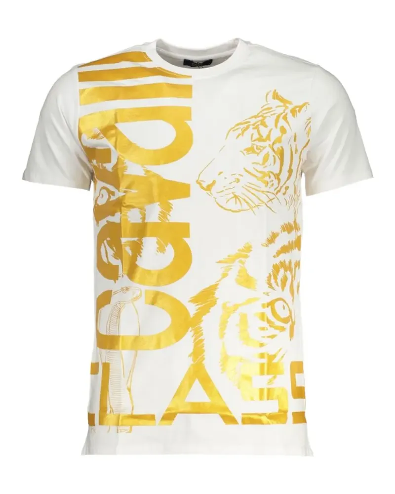 Roberto Cavalli tiger-print cotton T-shirt - Weiß Weiß