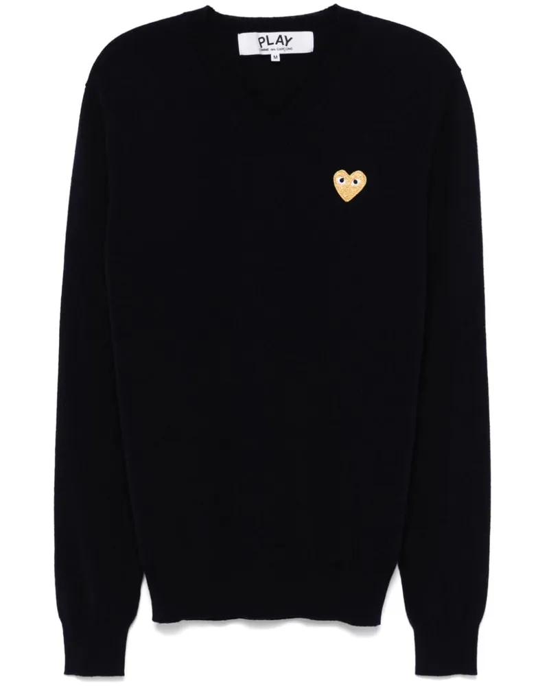 Comme des Garçons Pullover mit Herz-Patch - Blau Blau