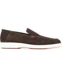 Santoni Loafer aus Wildleder Braun