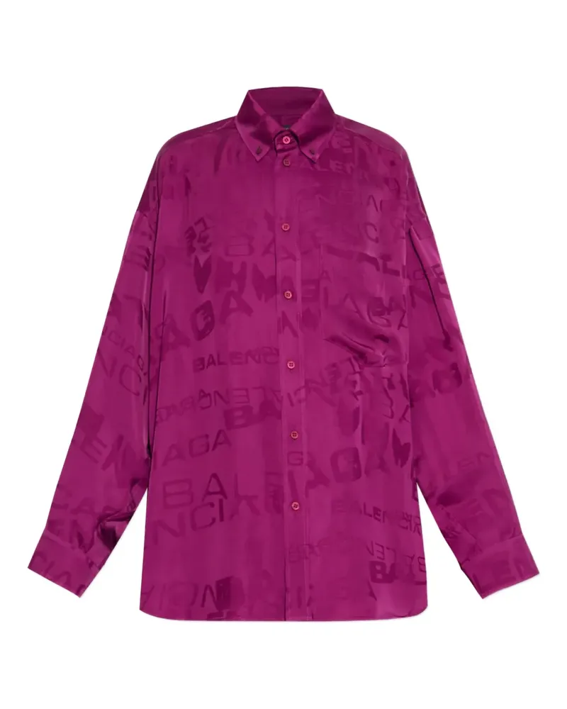 Balenciaga Hemd mit Logo-Muster - Rosa Rosa