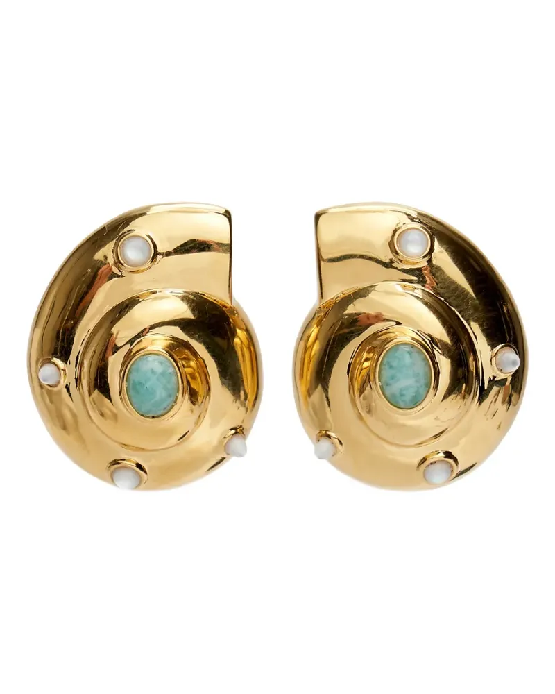 Lizzie Fortunato Nautilus stud earrings - Gold Gold