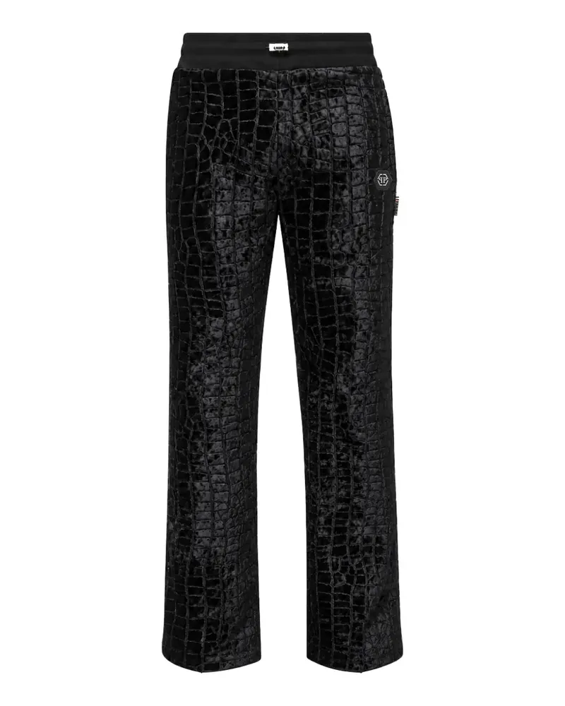 Philipp Plein Cocco Jogginghose aus Samt - Schwarz Schwarz
