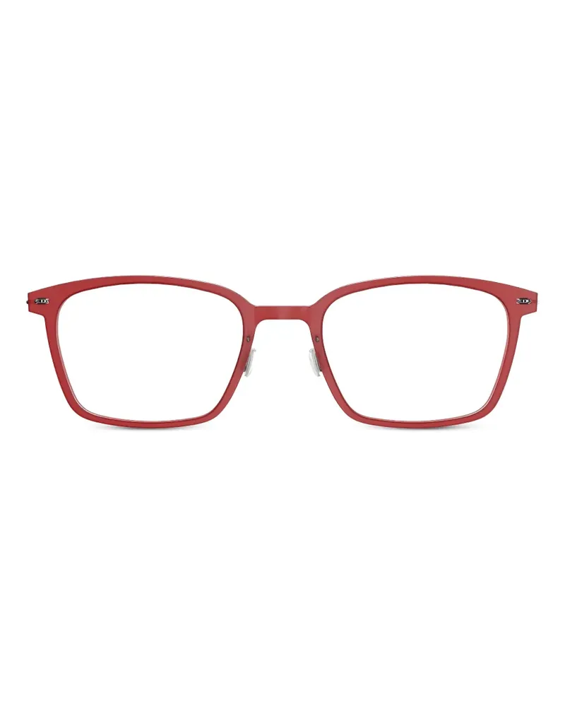 Lindberg 6536 Brille mit eckigem Gestell - Rot Rot