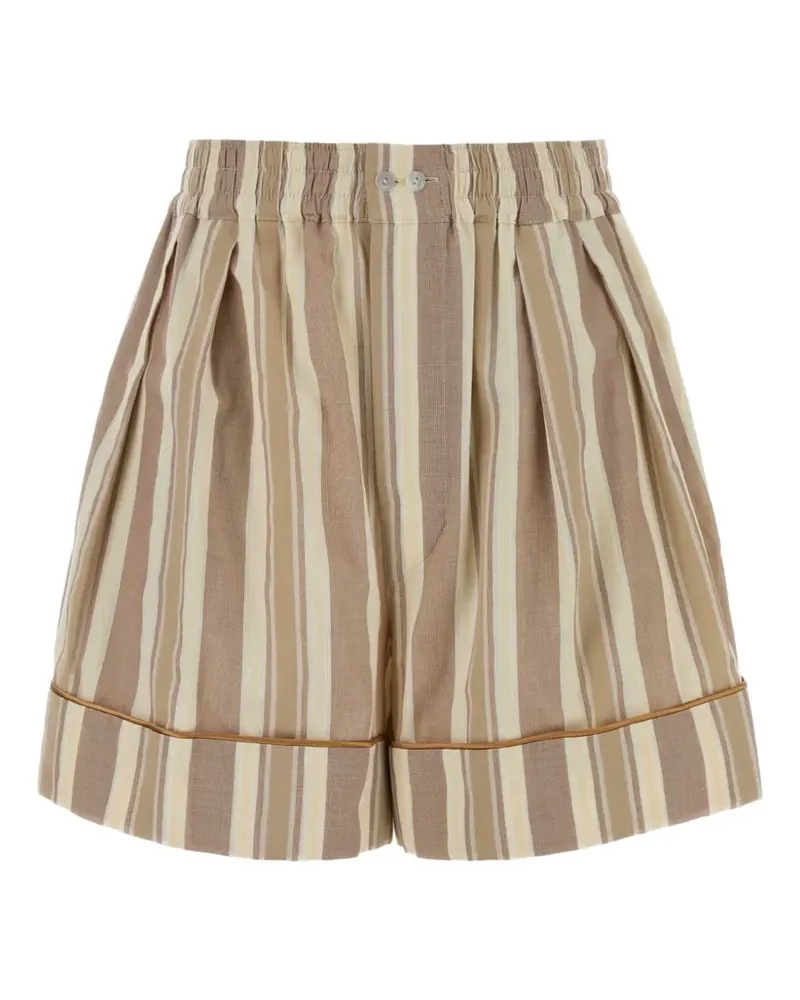 Saint Laurent embroidered striped shorts - Braun Braun