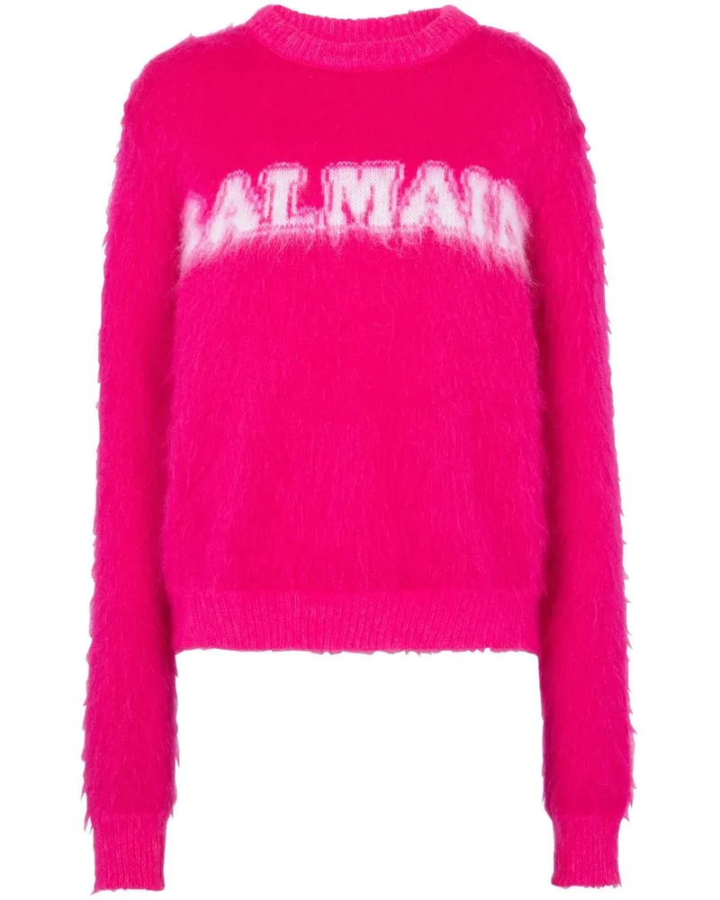 Balmain Pullover mit Jacquardmuster - Rosa Rosa
