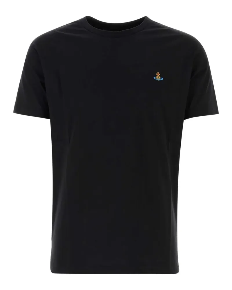Vivienne Westwood T-Shirt mit Logo-Stickerei - Schwarz Schwarz
