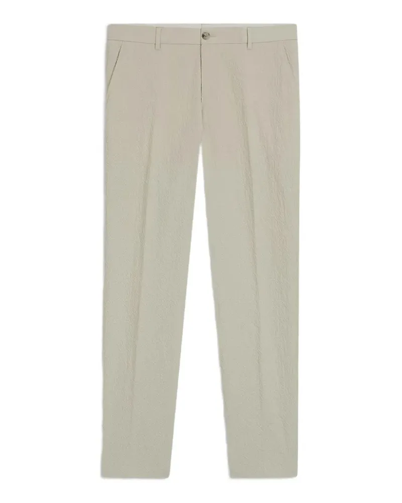 HUGO BOSS seersucker-textured tapered trousers - Nude Nude