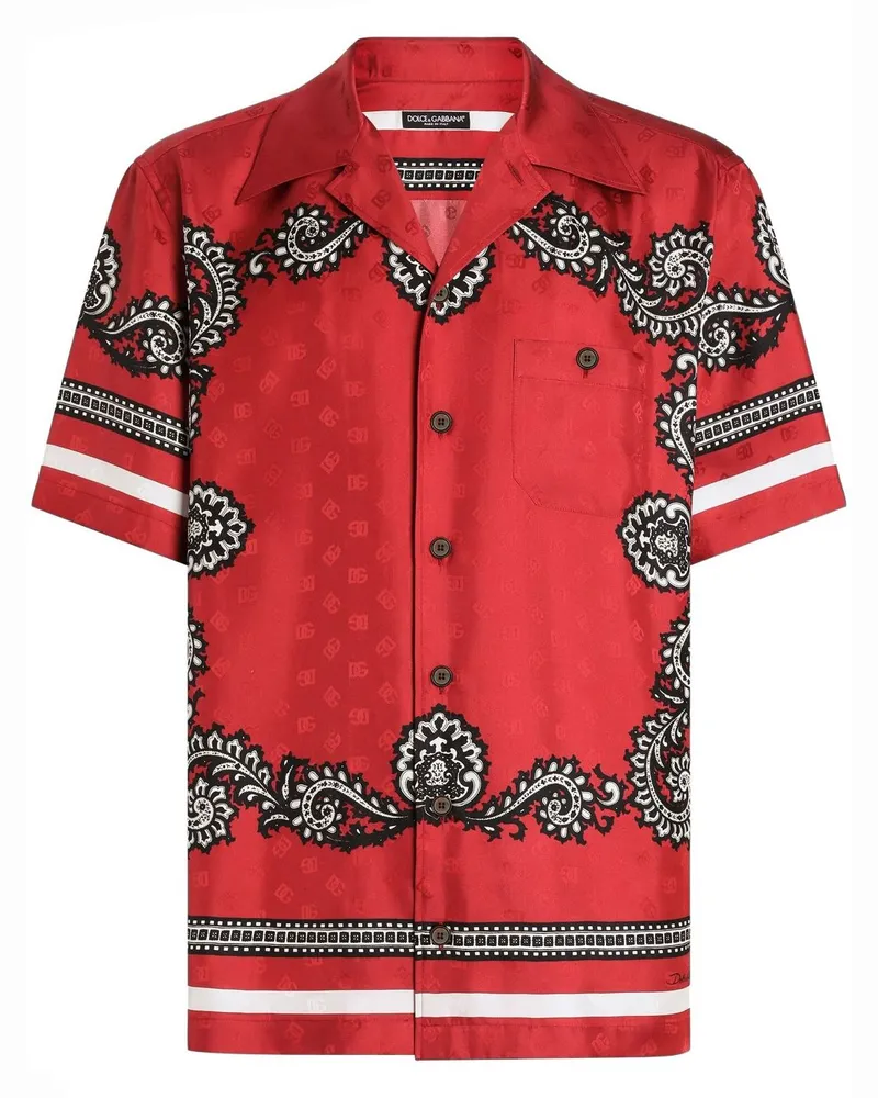 Dolce & Gabbana Hemd mit Bandana-Print - Rot Rot