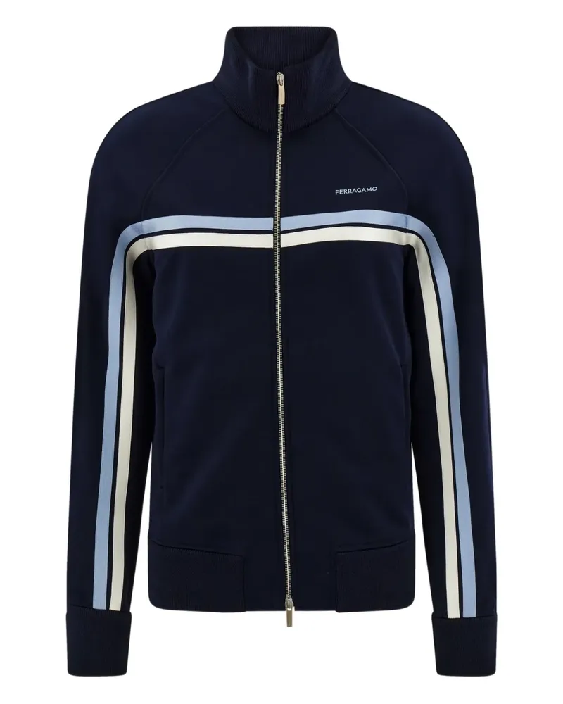Ferragamo Gestreifte Sportjacke - Blau Blau