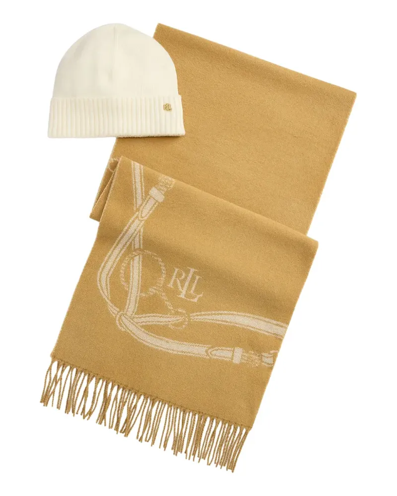 Ralph Lauren Set aus Beanie und Schal mit Polo Pony-Stickerei - Braun Braun