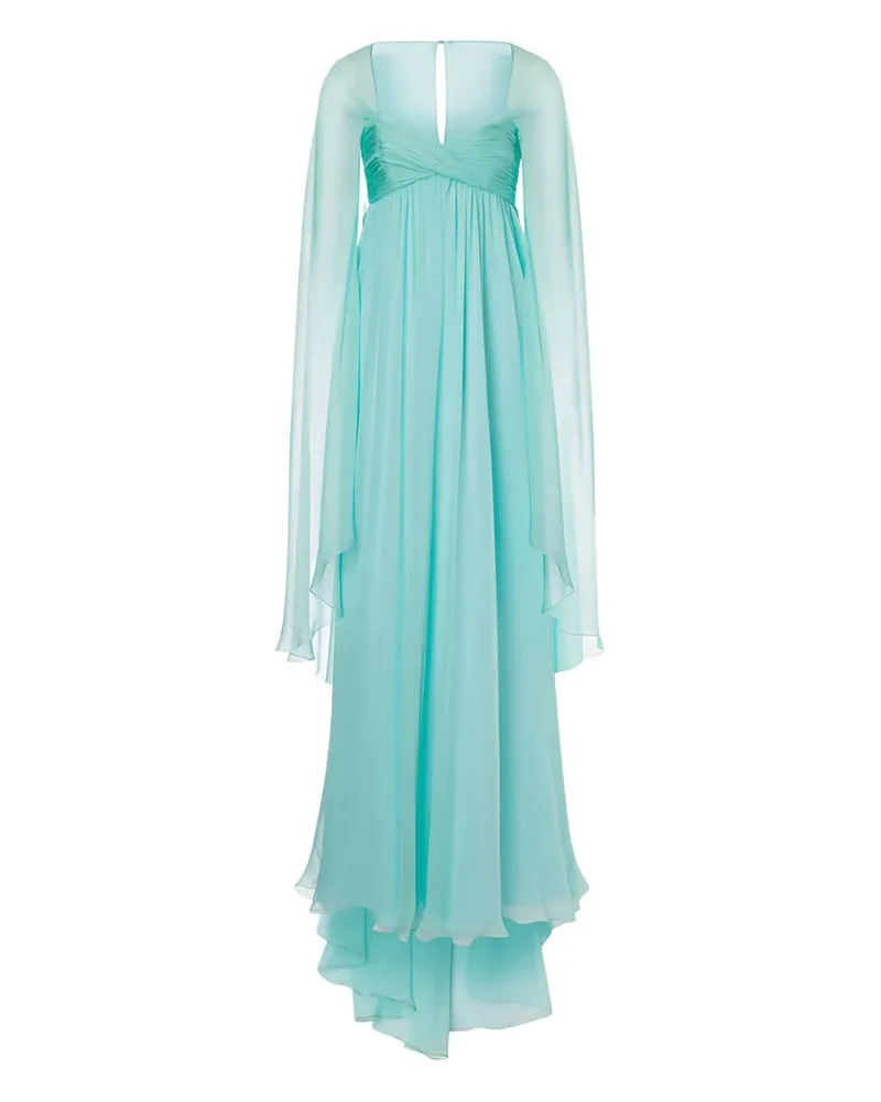 Alberta Ferretti Maxikleid mit Cape - Blau Blau