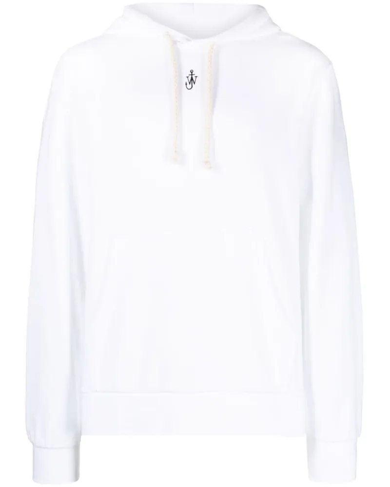 J.W.Anderson Hoodie mit Ankerstickerei - Weiß Weiß