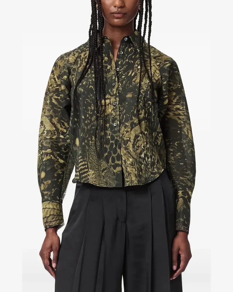 AllSaints Hemd im Layering-Look - Grün Grün