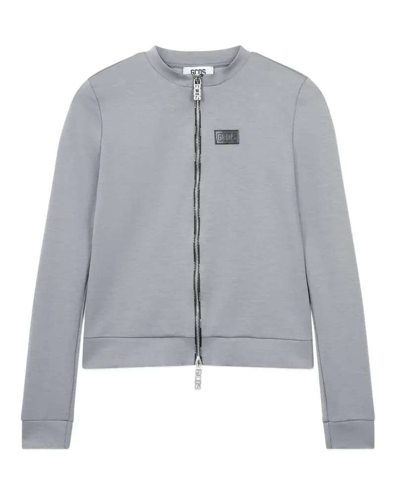 GCDS Sweatshirtjacke mit Logo-Patch - Grau Grau