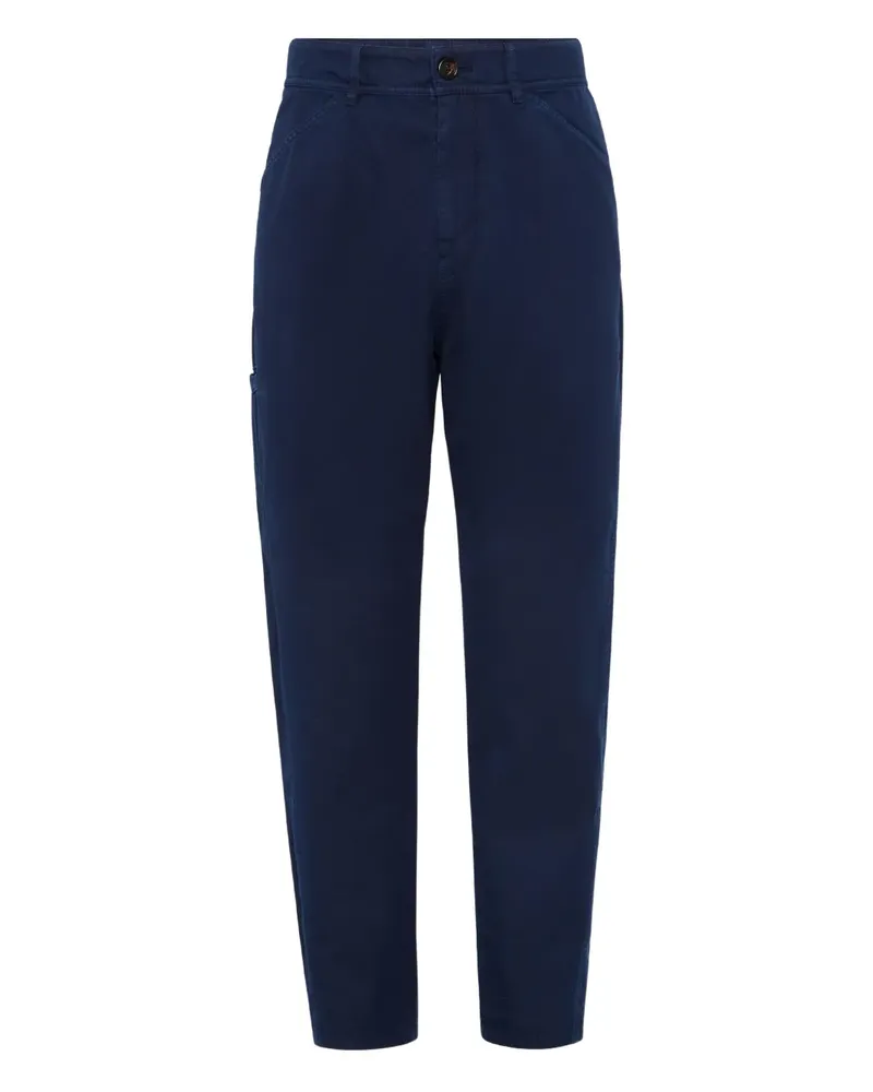 Brunello Cucinelli Gabardine-Hose mit Taschen - Blau Blau