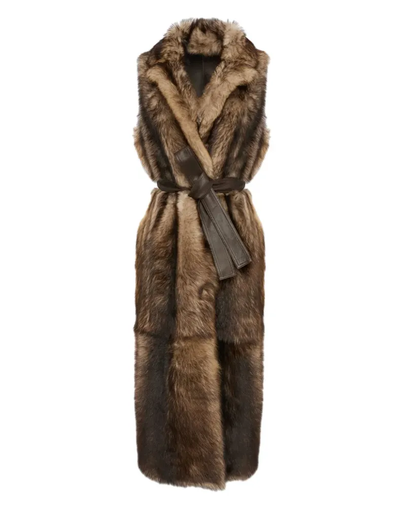 Yves Salomon Toscana Mantel aus Shearling - Braun Braun