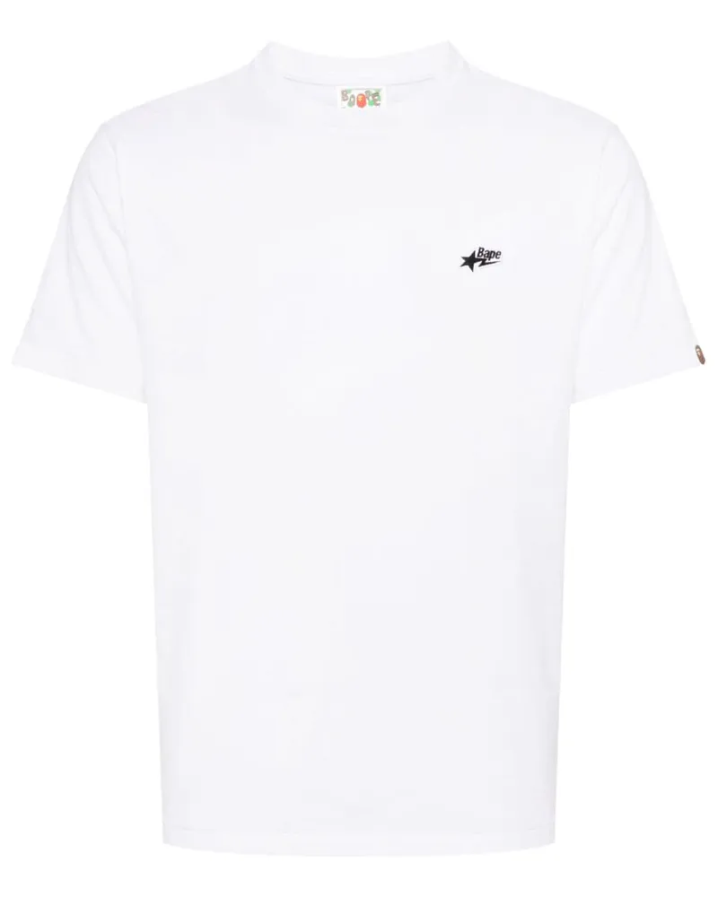 BAPE T-Shirt mit Logo-Patch - Weiß Weiß