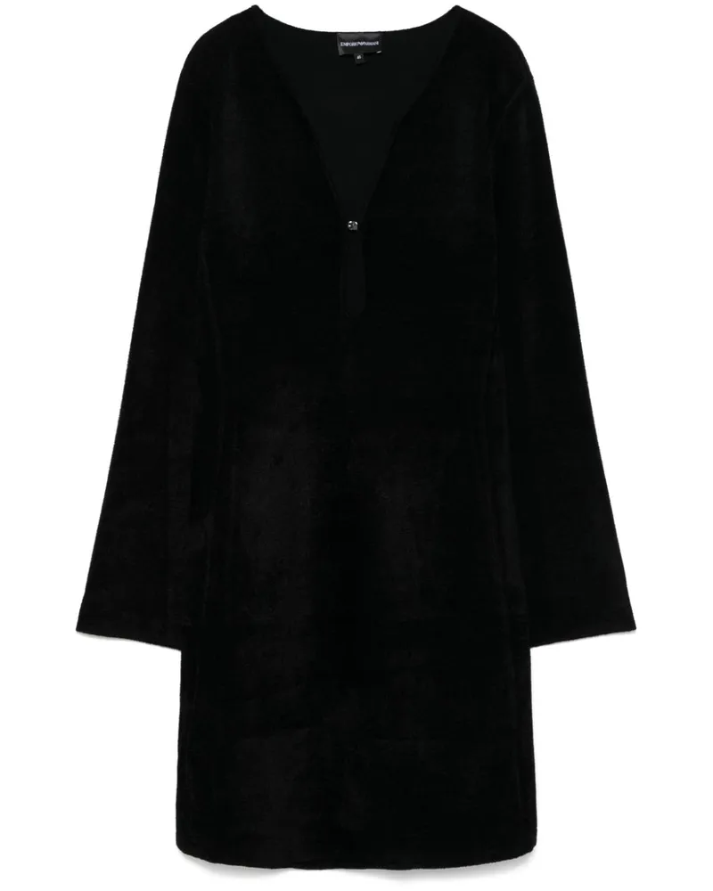 Emporio Armani Chenille Minikleid - Schwarz Schwarz