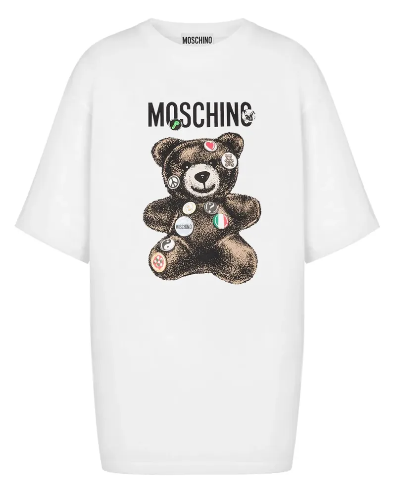 Moschino T-Shirt mit Teddy - Weiß Weiß