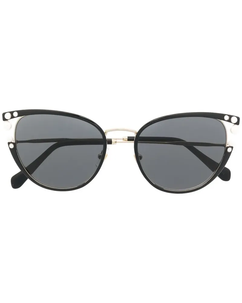 Miu Miu Cat-Eye-Sonnenbrille mit Kunstperlen - Schwarz Schwarz