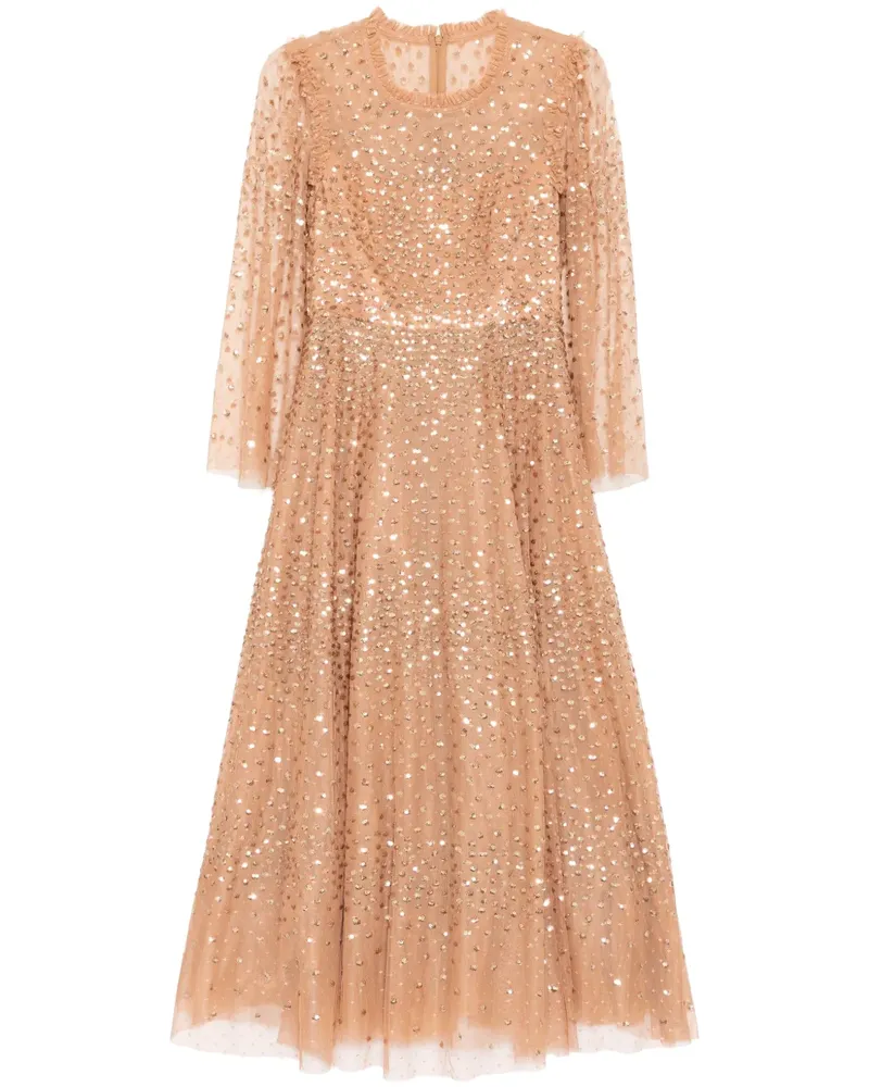 Needle & Thread Kleid mit Pailletten - Nude Nude