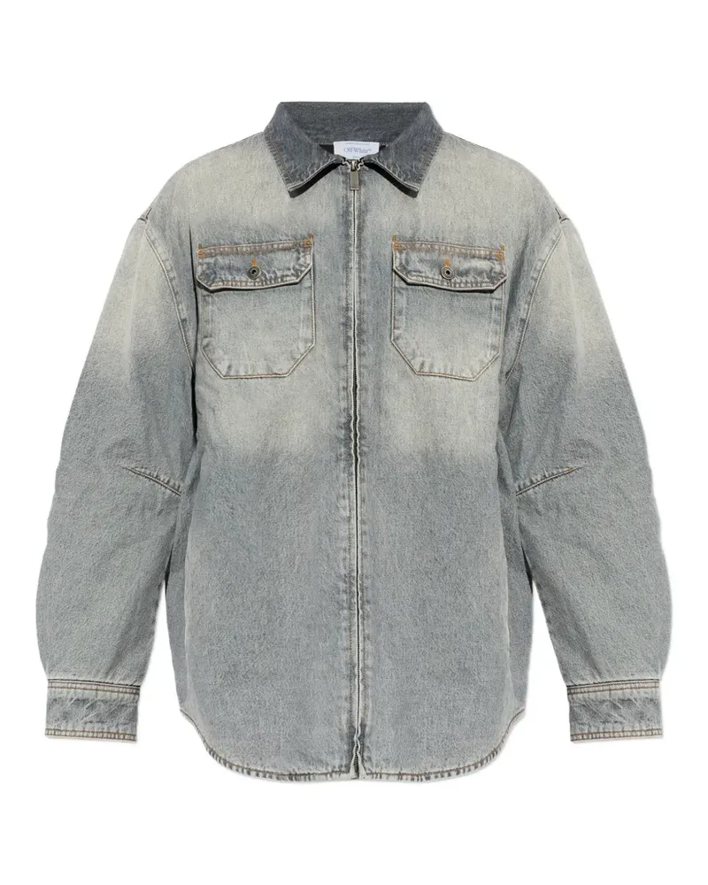 OFF-WHITE Bookish workwear denim overshirt - Grau Grau