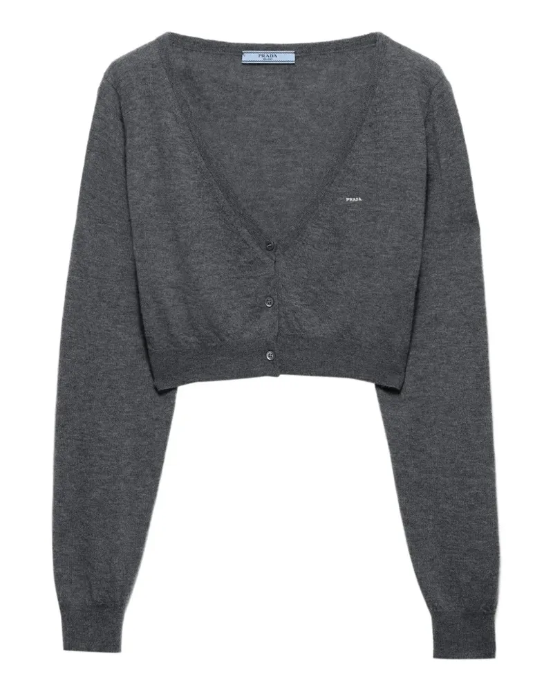Prada Cropped-Cardigan aus Kaschmir - Grau Grau