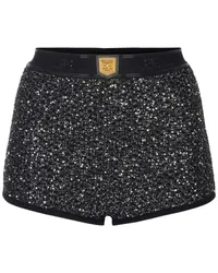 Elisabetta Franchi Kurze Shorts mit Pailletten Schwarz