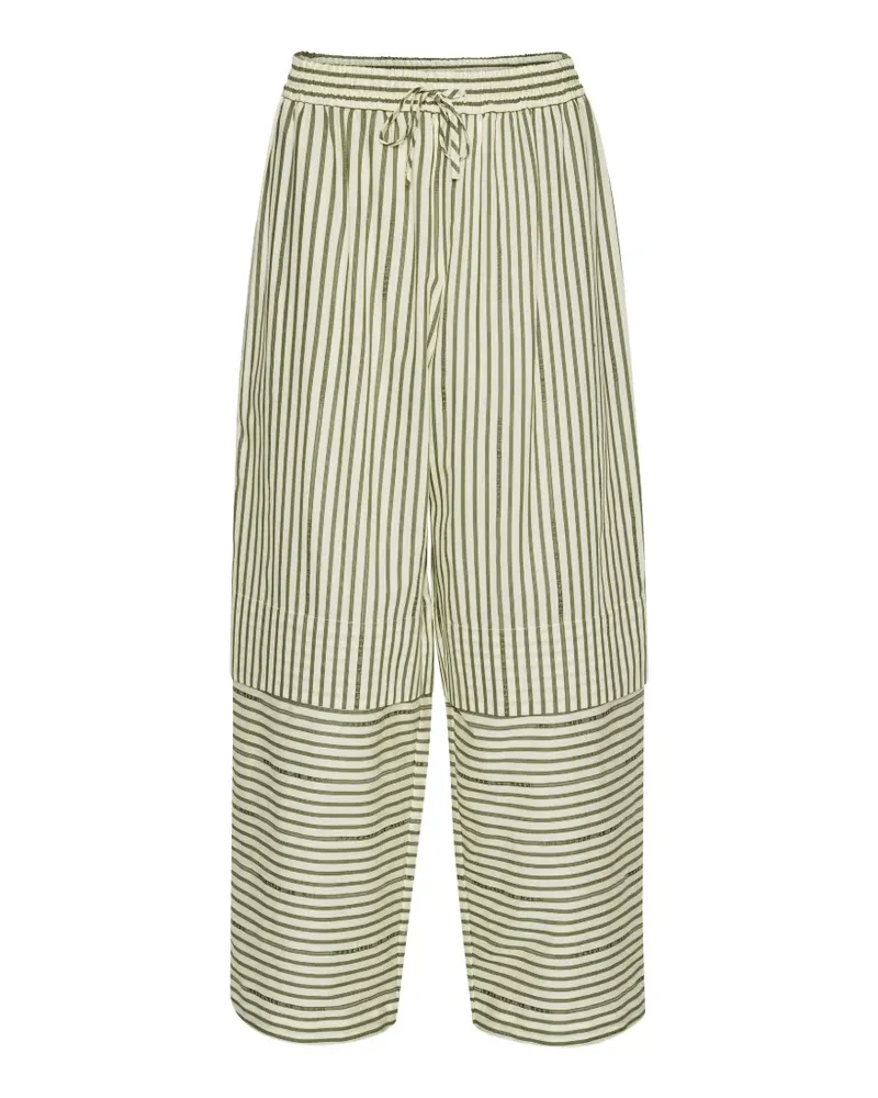 Henrik Vibskov Shants striped trousers - Grün Grün