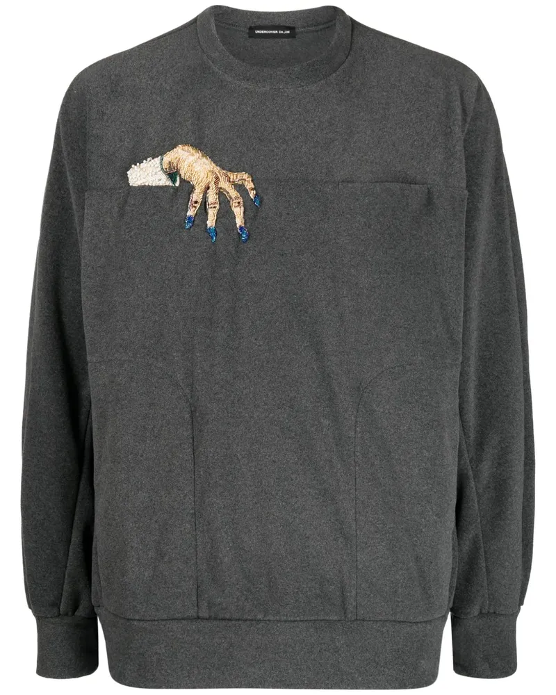 Undercover Sweatshirt mit Stickerei - Grau Grau