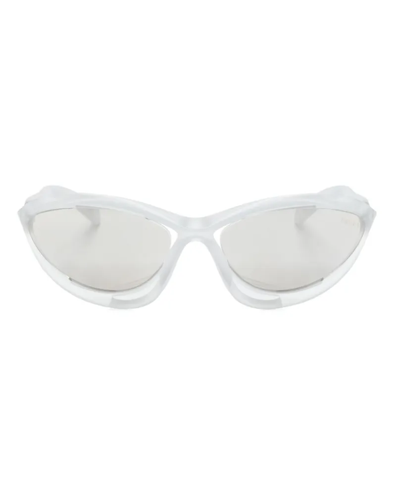 Prada Ergonomische Sonnenbrille - Weiß Weiß