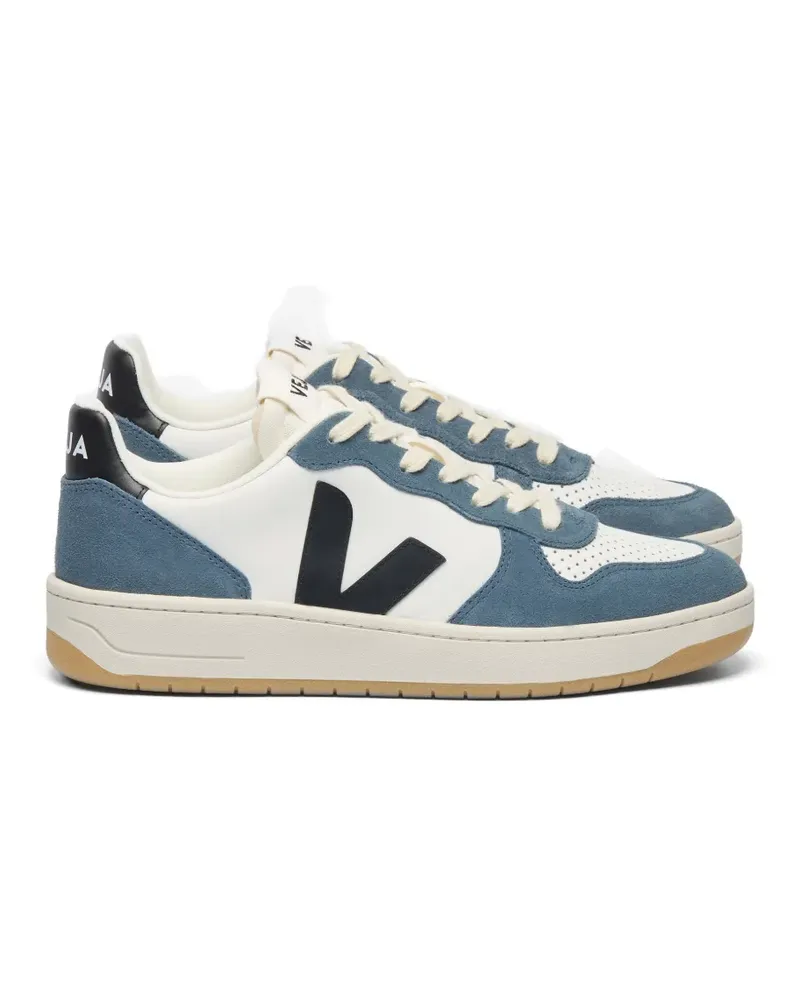 VEJA V-10 panelled logo sneakers - Weiß Weiß