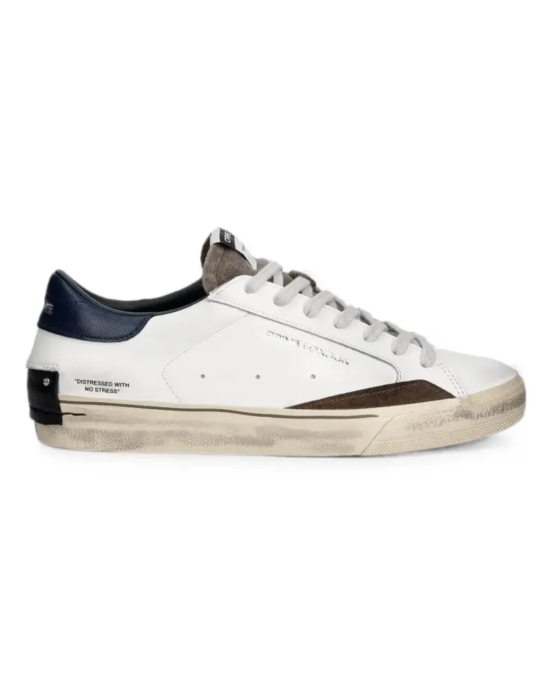 Crime Distressed panelled sneakers - Weiß Weiß