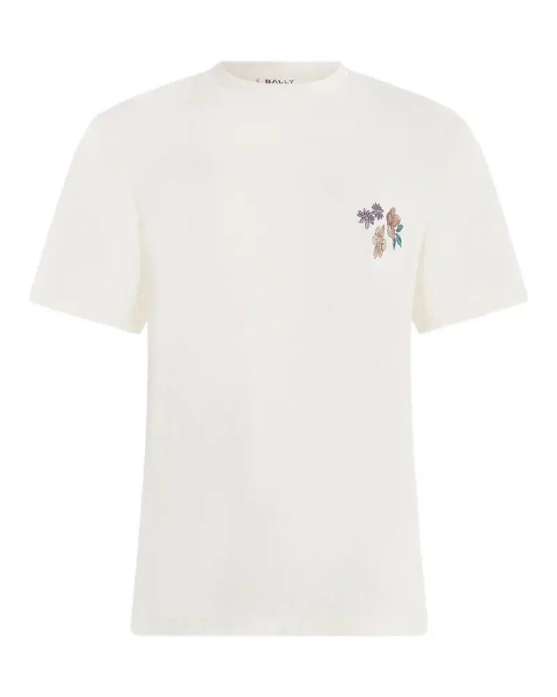 Bally floral-embroidered T-shirt - Weiß Weiß