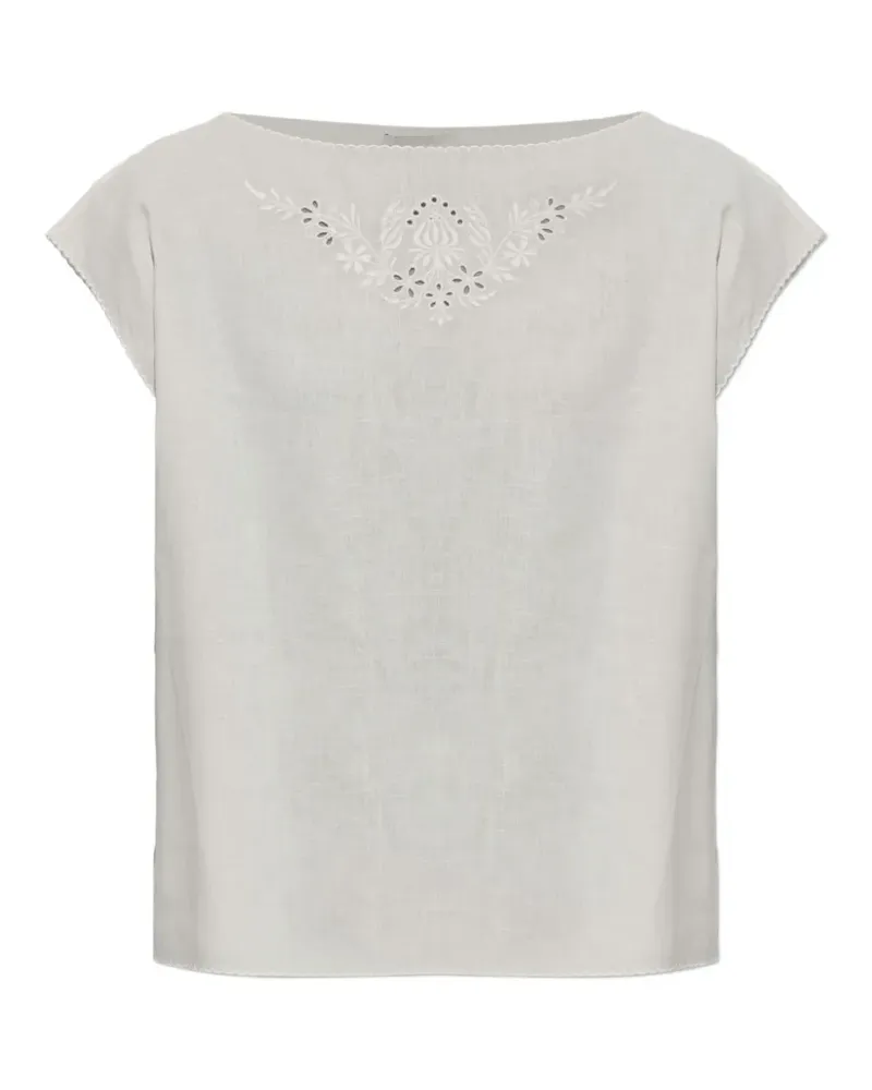 Posse Odette embroidered blouse - Weiß Weiß
