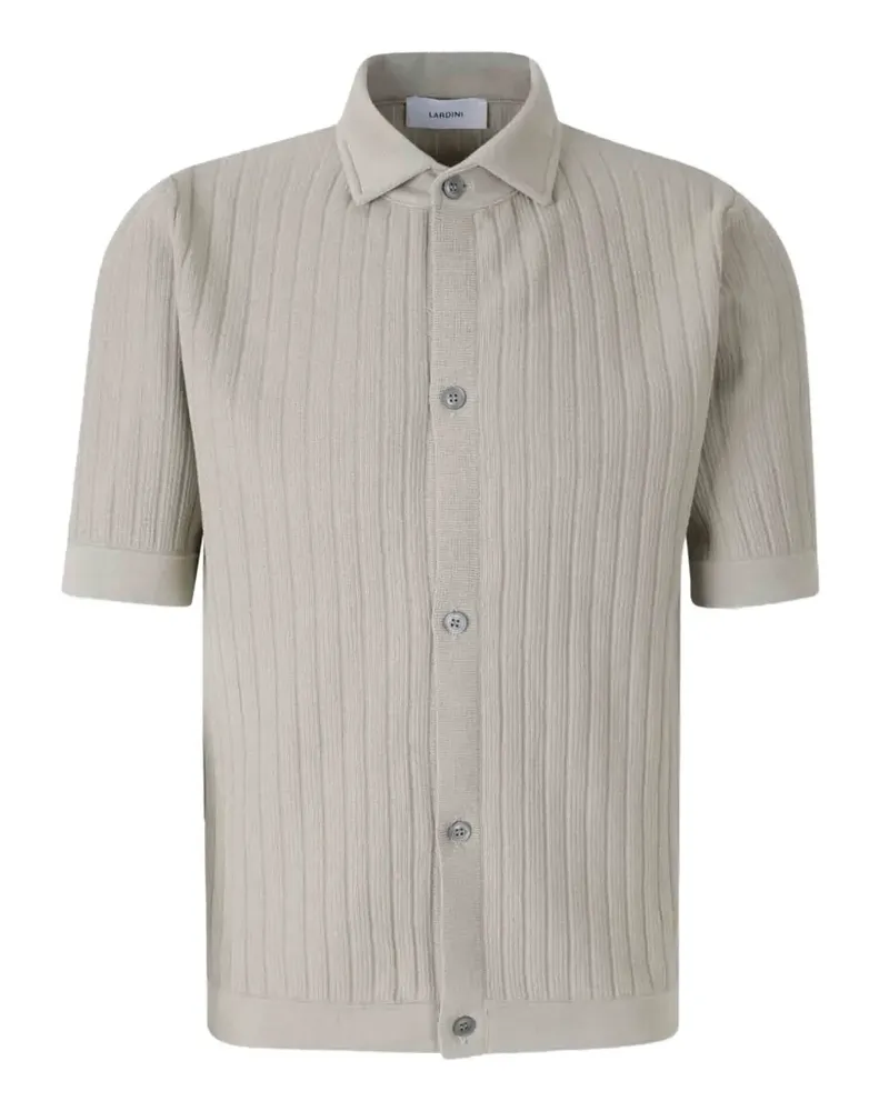 LARDINI buttoned ribbed shirt - Grau Grau