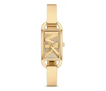 Mini Empire Armbanduhr mit goldfarbenem Pavé