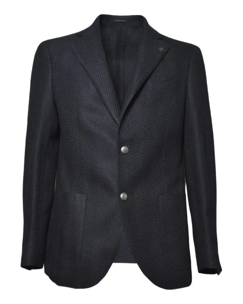 Gabriele Pasini herringbone-patterned blazer - Blau Blau
