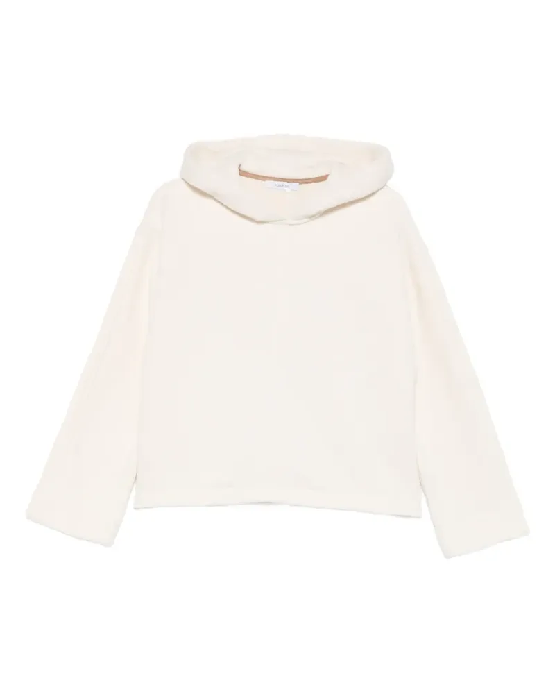 Max Mara logo-embroidered hoodie - Nude Nude