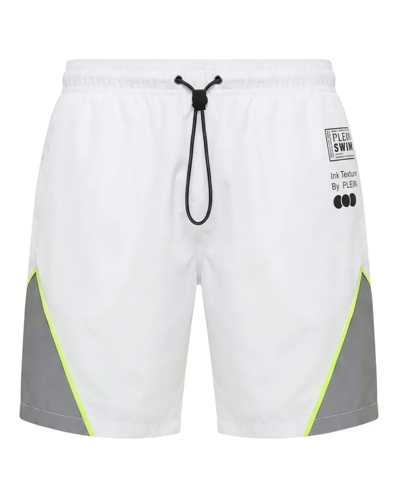 Philipp Plein Badeshorts mit Logo-Print - Weiß Weiß