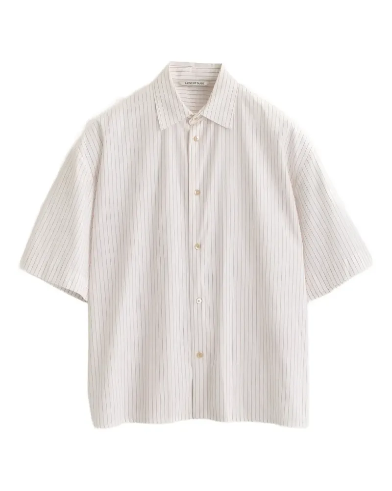 A Kind Of Guise Bantu striped shirt - Weiß Weiß