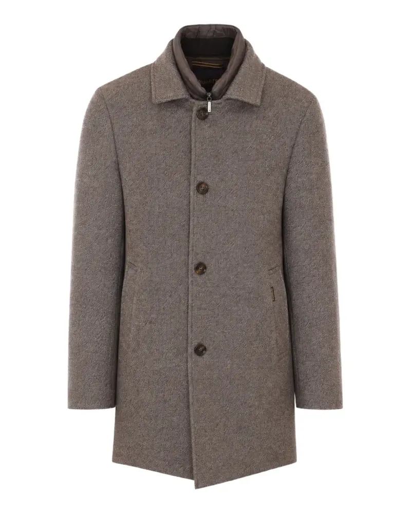 MOORER Monferrato button-up coat - Braun Braun