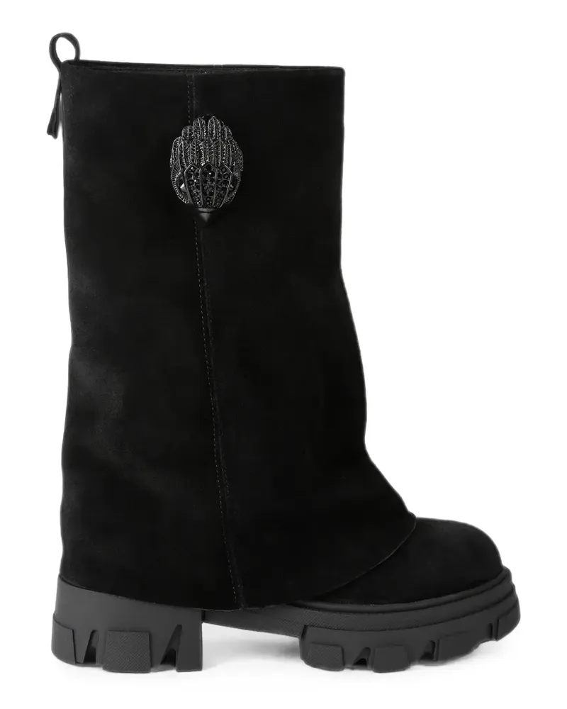 Kurt Geiger stomp foldover boots - Schwarz Schwarz