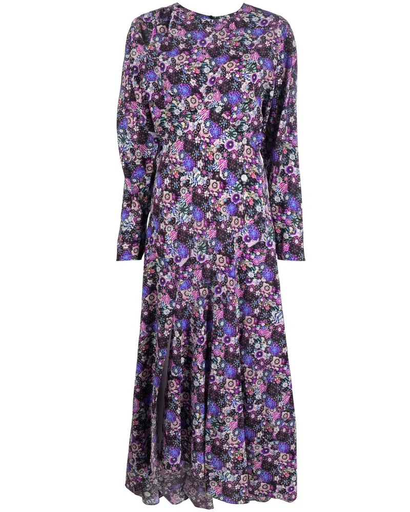 Isabel Marant Maxikleid mit Blumen-Print - Violett Violett
